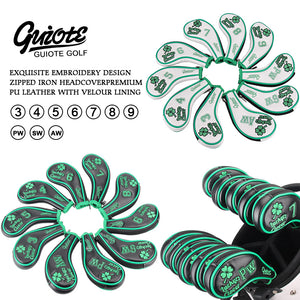 LUCKY CLOVER Zipped Golf Iron Cover (10pcs/Set)