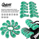 Green FLOG Zipped Golf Iron Cover (10pcs/Set)