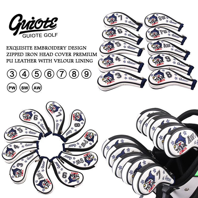 SHARK ATTACK Zipped Golf Iron Cover (10pcs/Set)