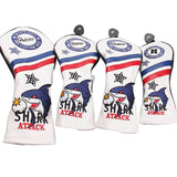 SHARK ATTACK Golf Wood Head Covers (4pcs/Set)