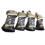 KING SKULL Golf Wood Head Covers (4pcs/Set)