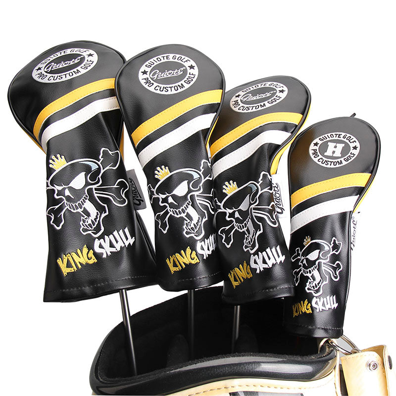 KING SKULL Golf Wood Head Covers (4pcs/Set)