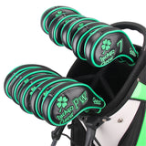 LUCKY CLOVER Zipped Golf Iron Cover (10pcs/Set)