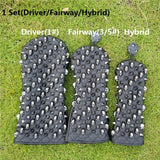 Skull Rivets Golf Club Headcover Driver Fairway Woods Hybrid Blade Mallet Putter Waterproof PU Protector Cover Number Tag New